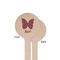 Polka Dot Butterfly Wooden 6" Stir Stick - Round - Single Sided - Front & Back