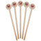 Polka Dot Butterfly Wooden 7.5" Stir Stick - Round - Fan View