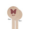 Polka Dot Butterfly Wooden 7.5" Stir Stick - Round - Single Sided - Front & Back