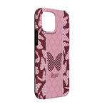 Polka Dot Butterfly iPhone Case - Rubber Lined - iPhone 13 Pro (Personalized)