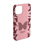 Polka Dot Butterfly iPhone Case - Plastic - iPhone 15 Pro (Personalized)