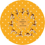 Yoga Dogs Sun Salutations Multipurpose Round Labels - 1"