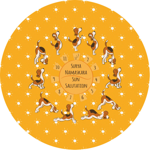 Custom Yoga Dogs Sun Salutations Multipurpose Round Labels - 1"