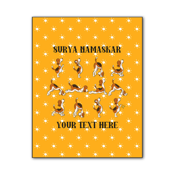 Custom Yoga Dogs Sun Salutations Wood Print - 11x14 (Personalized)