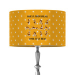 Yoga Dogs Sun Salutations 12" Drum Lamp Shade - Fabric (Personalized)