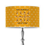 Yoga Dogs Sun Salutations 12" Drum Lamp Shade - Poly-film (Personalized)