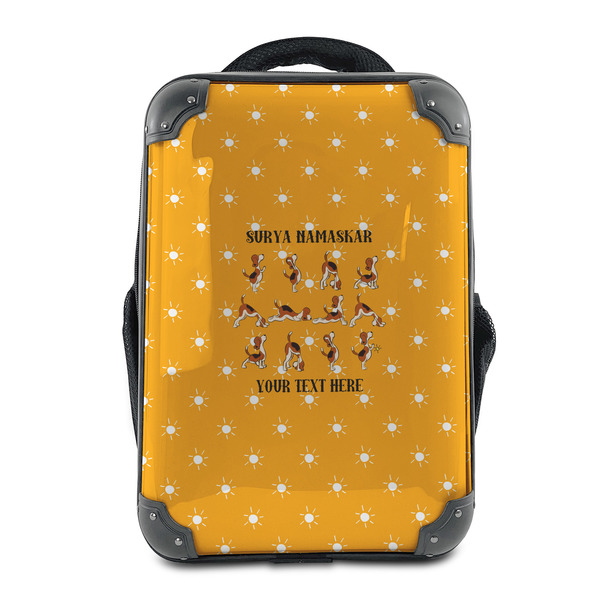 Custom Yoga Dogs Sun Salutations 15" Hard Shell Backpack (Personalized)