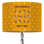 Yoga Dogs Sun Salutations 16" Drum Lamp Shade - Fabric (Personalized)