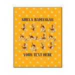 Yoga Dogs Sun Salutations Wood Print - 16x20 (Personalized)