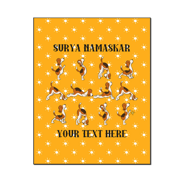 Custom Yoga Dogs Sun Salutations Wood Print - 16x20 (Personalized)