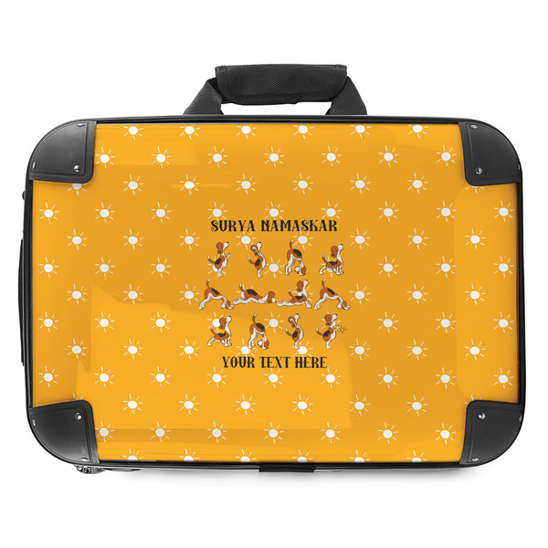 Custom Yoga Dogs Sun Salutations Hard Shell Briefcase - 18" (Personalized)