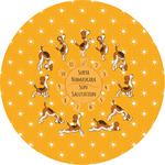 Yoga Dogs Sun Salutations Multipurpose Round Labels - 2"