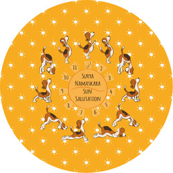 Yoga Dogs Sun Salutations Multipurpose Round Labels - 2"