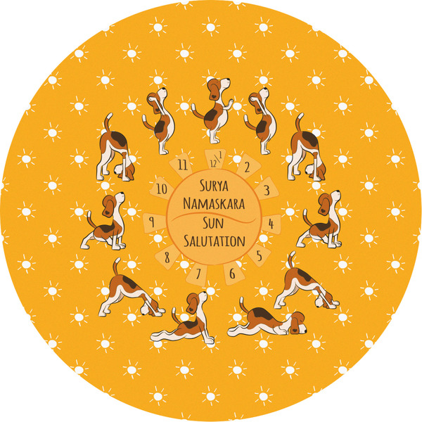 Custom Yoga Dogs Sun Salutations Multipurpose Round Labels - 2"