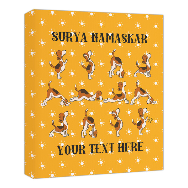 Custom Yoga Dogs Sun Salutations Canvas Print - 20x24 (Personalized)