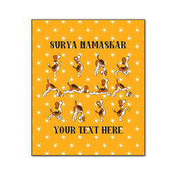 Yoga Dogs Sun Salutations Wood Print - 20x24 (Personalized)