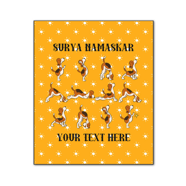 Custom Yoga Dogs Sun Salutations Wood Print - 20x24 (Personalized)