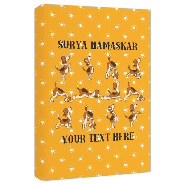 Custom Yoga Dogs Sun Salutations Canvas Print - 20x30 (Personalized)