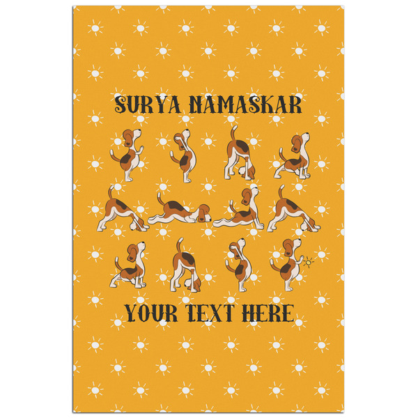 Custom Yoga Dogs Sun Salutations Poster - Matte - 24x36 (Personalized)