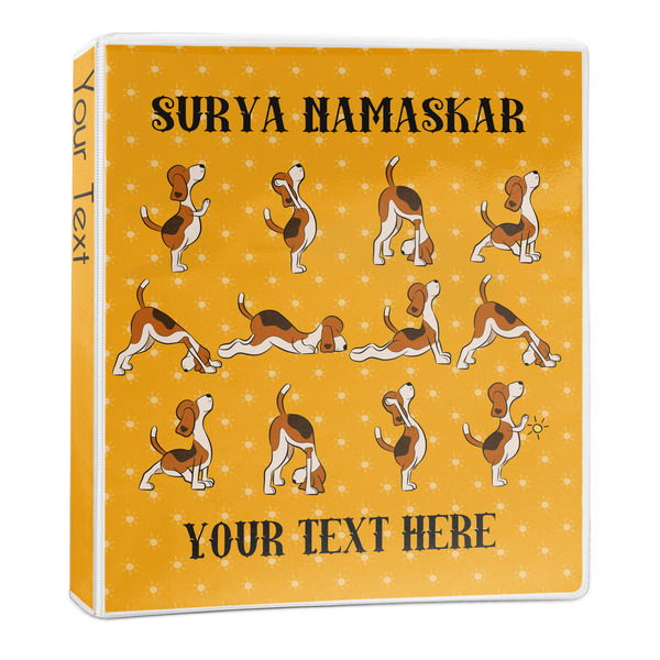 Custom Yoga Dogs Sun Salutations 3-Ring Binder - 1 inch (Personalized)