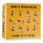 Yoga Dogs Sun Salutations 3-Ring Binder - 2 inch (Personalized)