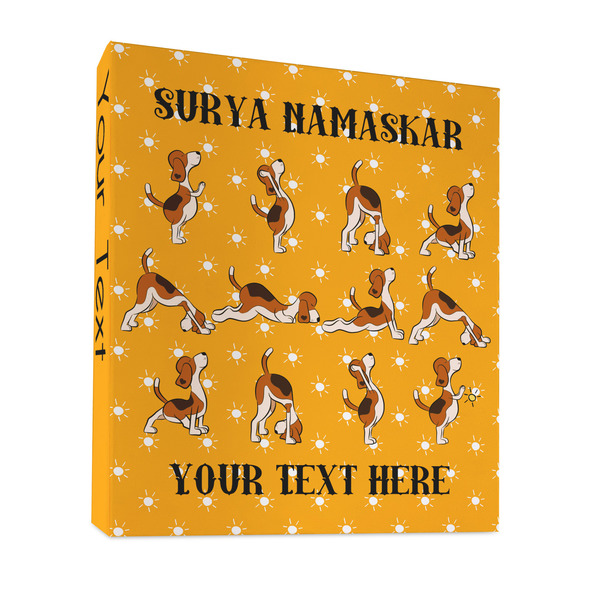 Custom Yoga Dogs Sun Salutations 3 Ring Binder - Full Wrap - 1" (Personalized)