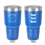 Yoga Dogs Sun Salutations 30 oz Stainless Steel Tumbler - Royal Blue - Double-Sided (Personalized)