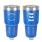 Yoga Dogs Sun Salutations 30 oz Stainless Steel Ringneck Tumbler - Blue - Double Sided - Front & Back