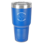 Yoga Dogs Sun Salutations 30 oz Stainless Steel Tumbler - Royal Blue - Single-Sided (Personalized)