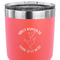 Yoga Dogs Sun Salutations 30 oz Stainless Steel Ringneck Tumbler - Coral - CLOSE UP