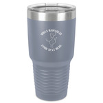 Yoga Dogs Sun Salutations 30 oz Stainless Steel Tumbler - Grey - Single-Sided (Personalized)