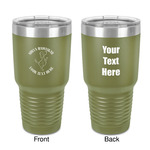 Yoga Dogs Sun Salutations 30 oz Stainless Steel Tumbler - Olive - Double-Sided (Personalized)