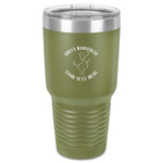 Yoga Dogs Sun Salutations 30 oz Stainless Steel Tumbler - Olive - Single-Sided (Personalized)