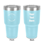 Yoga Dogs Sun Salutations 30 oz Stainless Steel Tumbler - Teal - Double-Sided (Personalized)