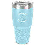 Yoga Dogs Sun Salutations 30 oz Stainless Steel Tumbler - Teal - Single-Sided (Personalized)