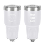 Yoga Dogs Sun Salutations 30 oz Stainless Steel Tumbler - White - Double-Sided (Personalized)