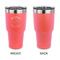 Yoga Dogs Sun Salutations 30 oz Stainless Steel Ringneck Tumblers - Coral - Single Sided - APPROVAL