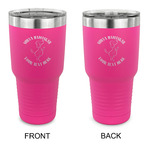 Yoga Dogs Sun Salutations 30 oz Stainless Steel Tumbler - Pink - Double Sided (Personalized)