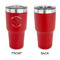 Yoga Dogs Sun Salutations 30 oz Stainless Steel Ringneck Tumblers - Red - Single Sided - APPROVAL