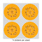 Yoga Dogs Sun Salutations 4" Multipurpose Round Labels - Sheet