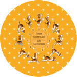 Yoga Dogs Sun Salutations Multipurpose Round Labels - 4"