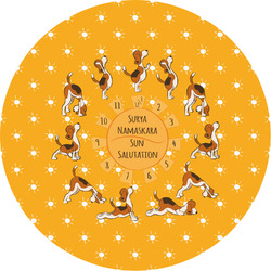 Yoga Dogs Sun Salutations Multipurpose Round Labels - 4"