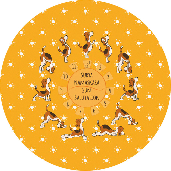 Custom Yoga Dogs Sun Salutations Multipurpose Round Labels - 4"