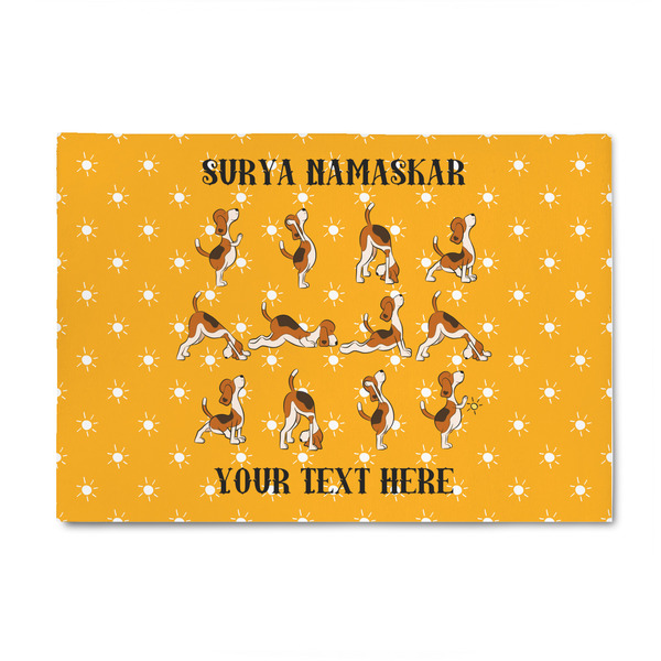 Custom Yoga Dogs Sun Salutations 4' x 6' Patio Rug (Personalized)