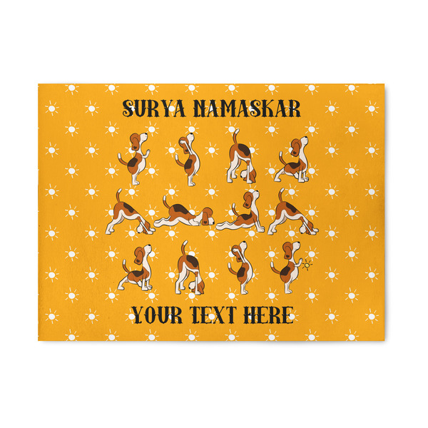 Custom Yoga Dogs Sun Salutations 5' x 7' Patio Rug (Personalized)