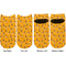 Yoga Dogs Sun Salutations Adult Ankle Socks - Double Pair - Front and Back - Apvl