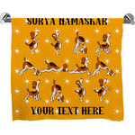 Yoga Dogs Sun Salutations Bath Towel (Personalized)