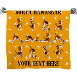 Yoga Dogs Sun Salutations Bath Towel (Personalized)