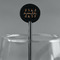 Yoga Dogs Sun Salutations Black Plastic 5.5" Stir Stick - Round - Main