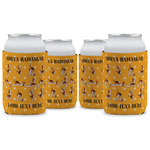 Yoga Dogs Sun Salutations Can Cooler (12 oz) - Set of 4 w/ Name or Text